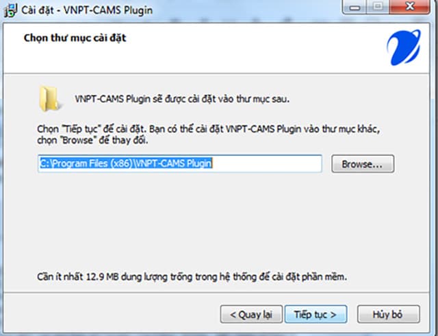 Tiếp tục cài đặt