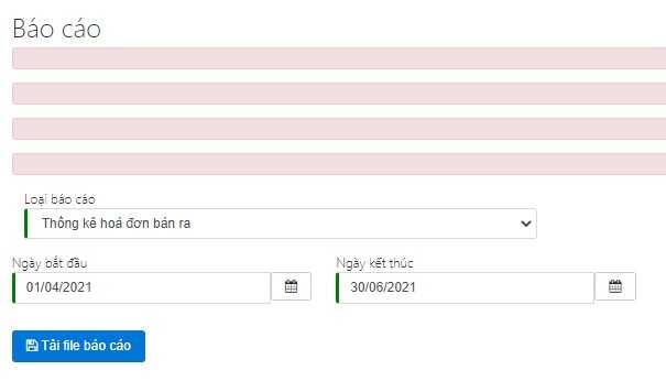 Lỗi báo cáo không tải được của AZ-Invoice